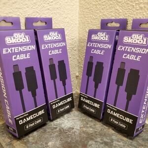 4 Gamecube Controller Extension Cables (NEW) - 6-Feet - Nintendo - Old Skool